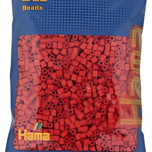 HAMA Perles à repasser midi, sachet de 3.000, rouge
