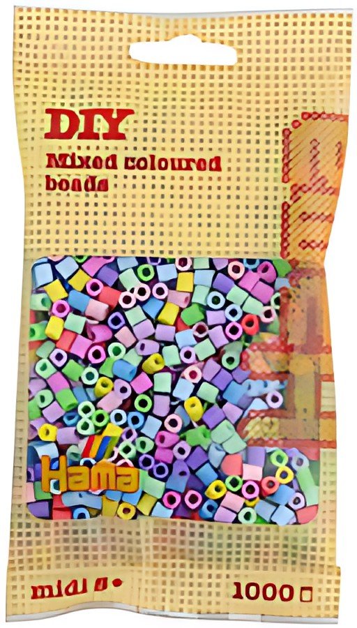 HAMA Perles à repasser midi "Mix Pastel", en sachet