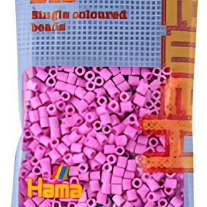 HAMA Perles à repasser midi, en sachet, rose pastel