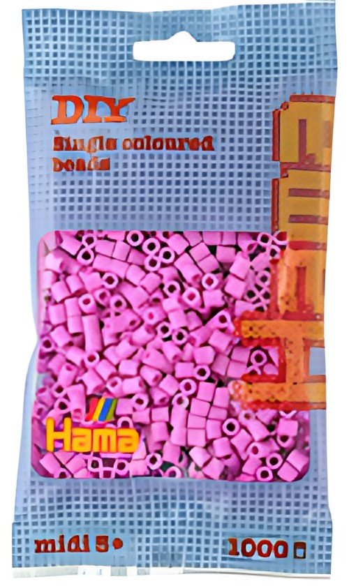 HAMA Perles à repasser midi, en sachet, rose pastel