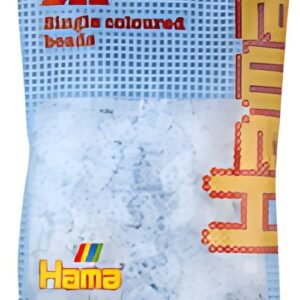 HAMA Perles à repasser midi, en sachet, blanc transparent