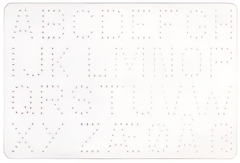 HAMA Plaque pour perles midi "lettres-ABC", blanc