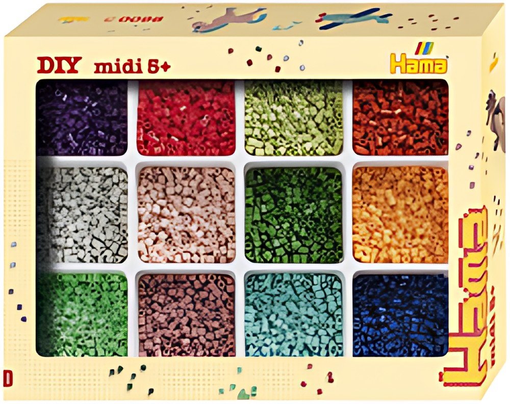 Hama Perles à repasser midi, "boîte d'assortiment", garni