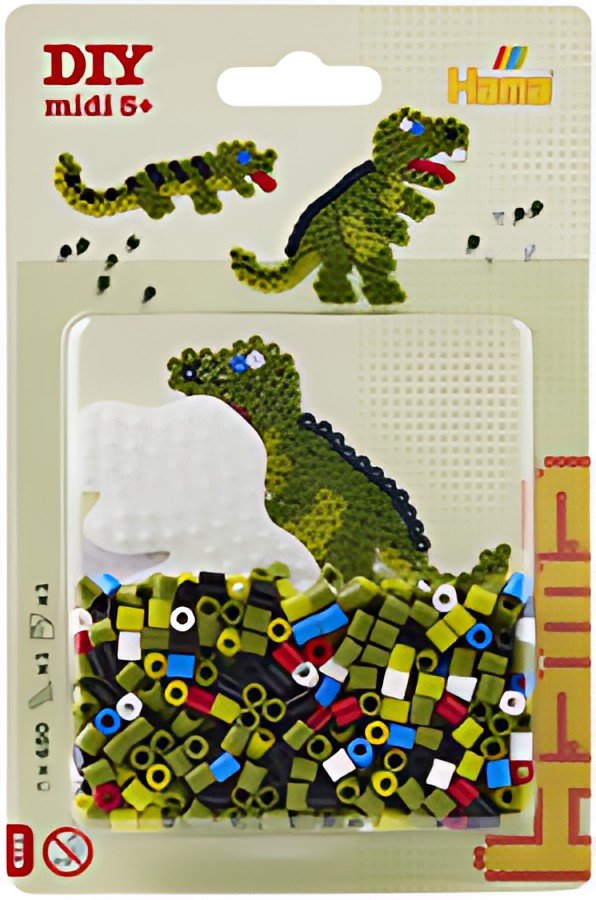 Hama Perles à repasser midi "Dinosaure", blister