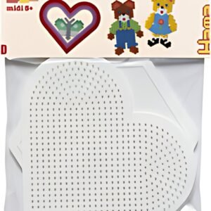 HAMA Plaque pour perles midi "coeur, hexagone", grand