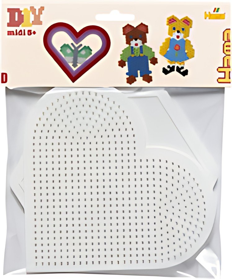 HAMA Plaque pour perles midi "coeur, hexagone", grand