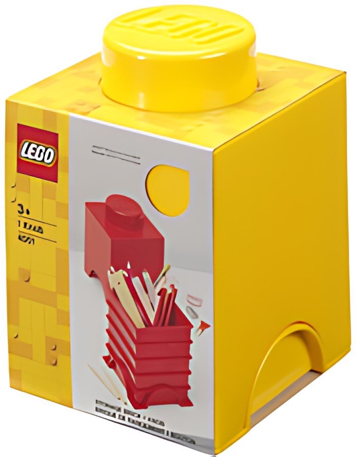 LEGO Brique de rangement STORAGE BRICK 1, 1,2 litre, jaune