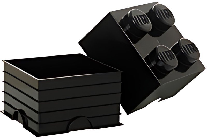 LEGO Brique de rangement STORAGE BRICK 4, 5,7 L, noir