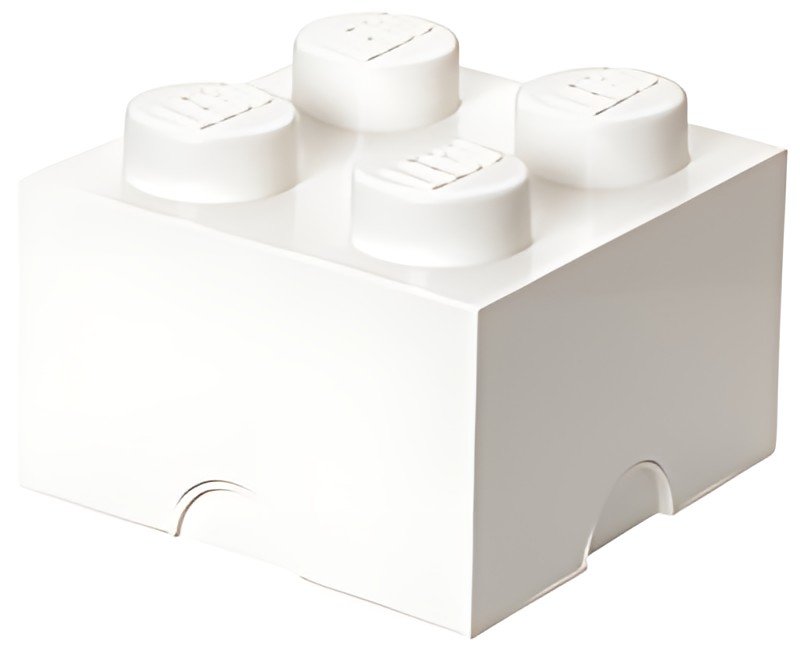 LEGO Brique de rangement STORAGE BRICK 4, 5,7 L, blanc