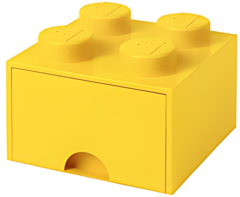 LEGO Brique tiroir STORAGE BRICK DRAWER 4, 1 tiroir, jaune