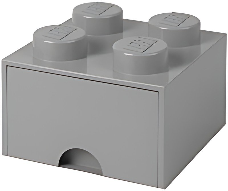LEGO Brique tiroir STORAGE BRICK DRAWER 4, 1 tiroir, gris