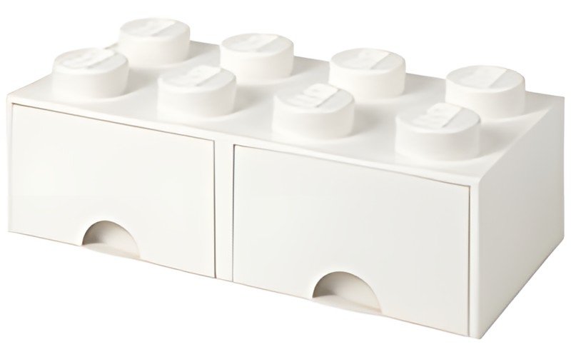 LEGO Brique tiroir STORAGE BRICK DRAWER 8, 2 tiroirs, blanc