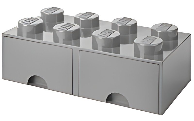 LEGO Brique tiroir STORAGE BRICK DRAWER 8, 2 tiroirs, gris