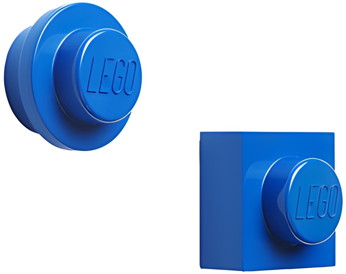 LEGO Set d'aimants, 2 pièces, bleu