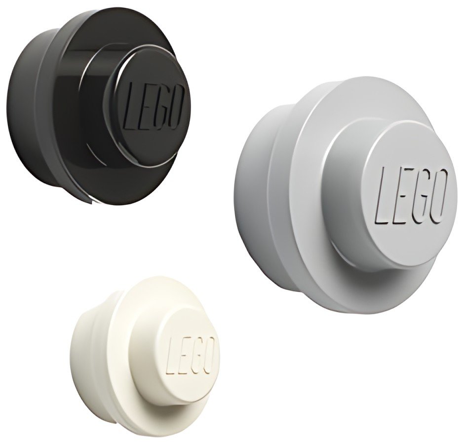 LEGO Jeu de patères WALL HANGER SET, blanc/noir/gris