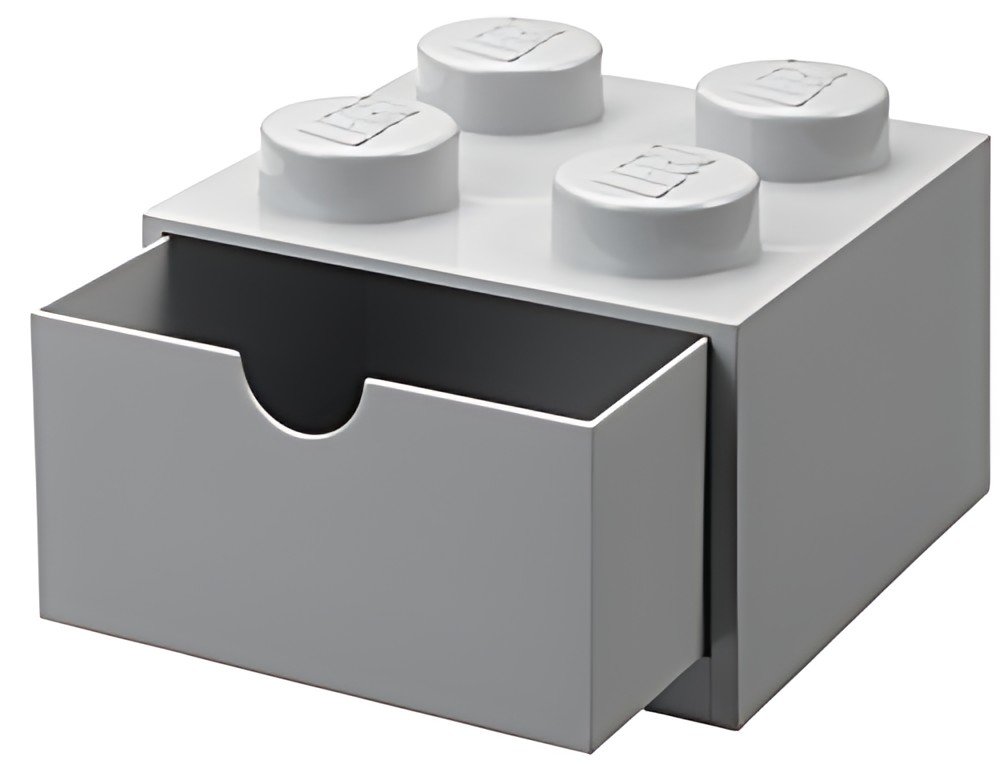 LEGO Brique tiroir DESK DRAWER 4, 1 tiroir, gris