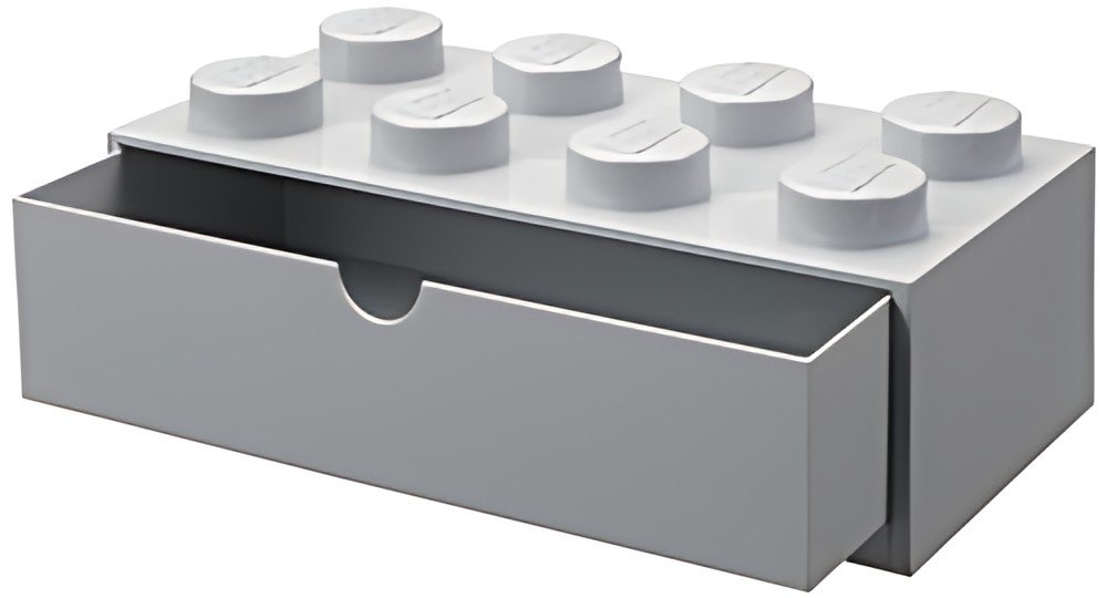 LEGO Brique tiroir DESK DRAWER 8, 1 tiroir, gris