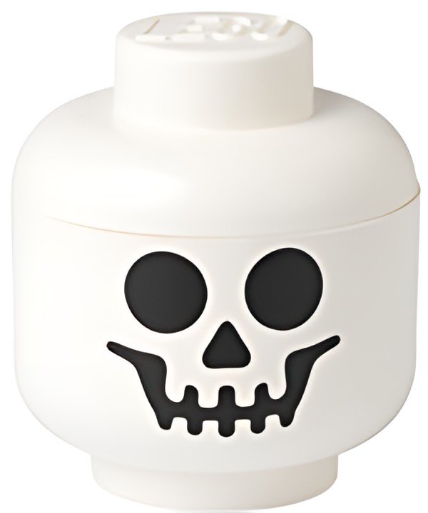 LEGO Boîte en forme de tête STORAGE HEAD SKELETON, S, blanc