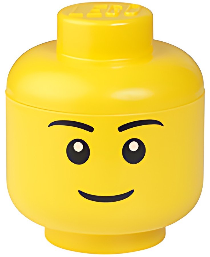 LEGO Boîte en forme de tête STORAGE HEAD BOY, L, jaune
