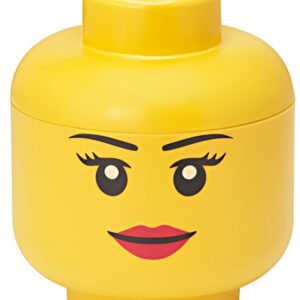 LEGO Boîte en forme de tête STORAGE HEAD GIRL, L, jaune