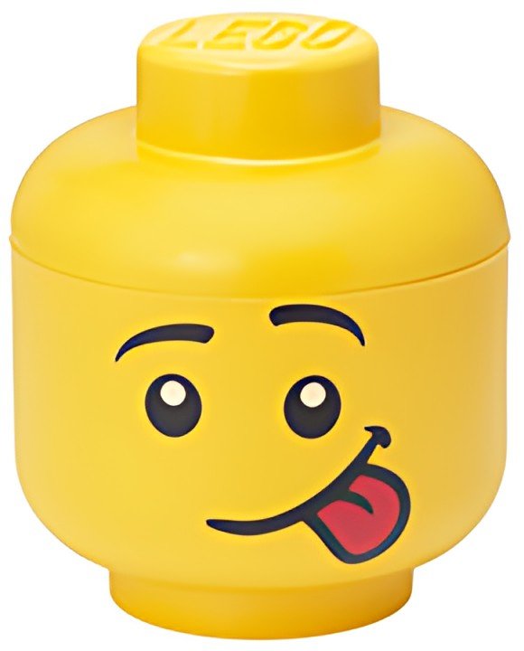 LEGO Mini-boîte en forme de tête STORAGE HEAD SILLY, jaune