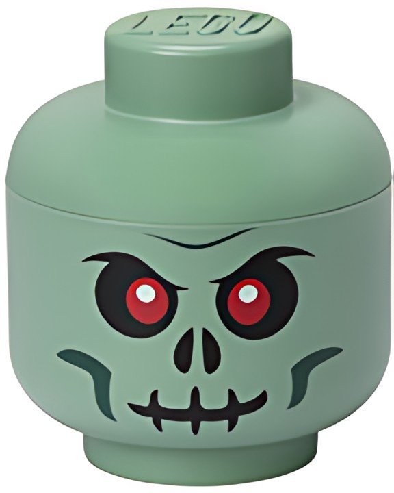 LEGO Mini-boîte en forme de tête STORAGE HEAD GREEN SKELETON