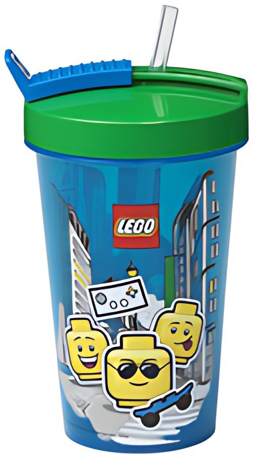 LEGO Gobelet avec paille ICONIC BOY, 0,5 litre