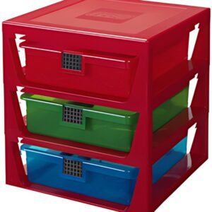 LEGO Module de classement 3-DRAWER STORAGE RACK, rouge