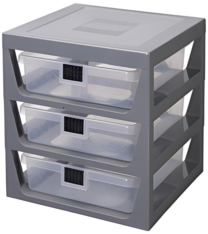 LEGO Module de classement 3-DRAWER STORAGE RACK, gris