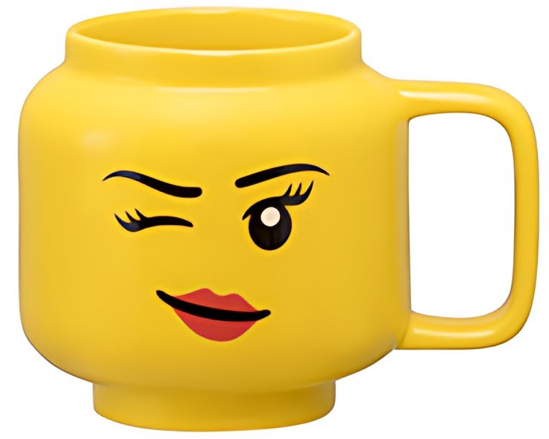 LEGO Mug WINKING GIRL, 530 ml, dans carton, jaune