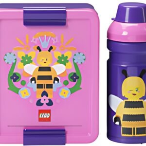 LEGO Gourde + Boîte à goûter LUNCH SET BEE, lilas