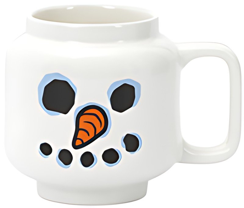 LEGO Tasse à café SNOWMAN, 255 ml, dans un carton, blanc