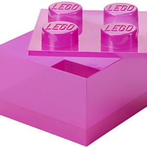 LEGO Brique STORAGE BRICK 4 GLITTER, violet clair