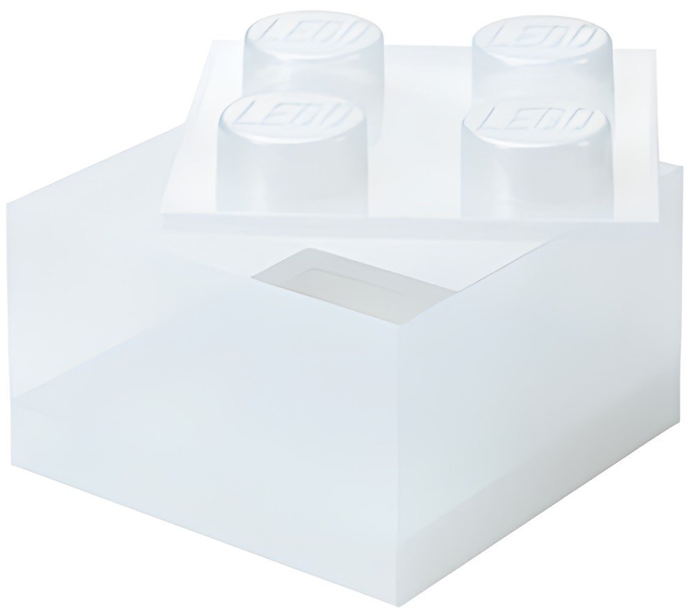 LEGO Brique STORAGE BRICK 4 GLITTER, translucide