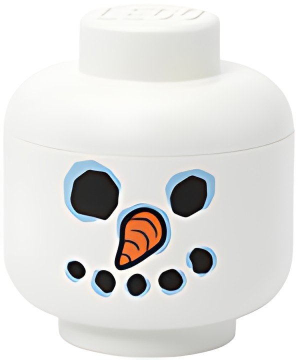 LEGO Boîte en forme de tête STORAGE HEAD SNOWMAN, S, blanc