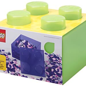 LEGO Brique de rangement STORAGE BRICK 4 TOP LID, vert clair