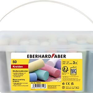 EBERHARD FABER Craie de trottoir, seau en plastique de 50