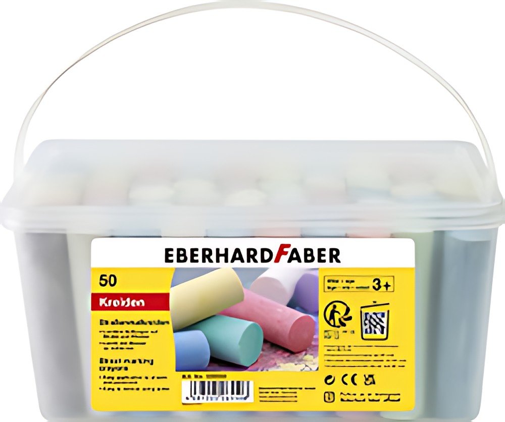 EBERHARD FABER Craie de trottoir, seau en plastique de 50