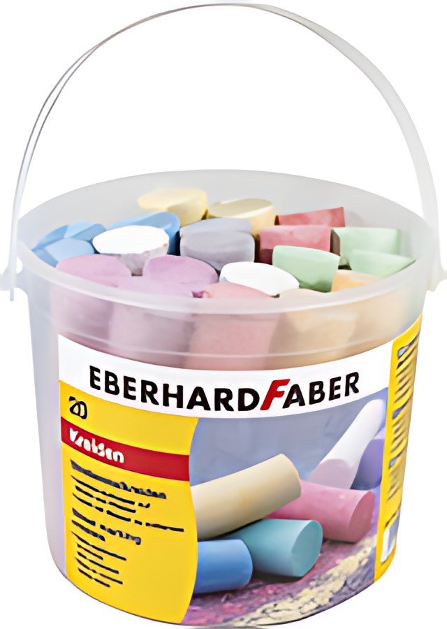 EBERHARD FABER Craie de trottoir, seau en plastique de 20