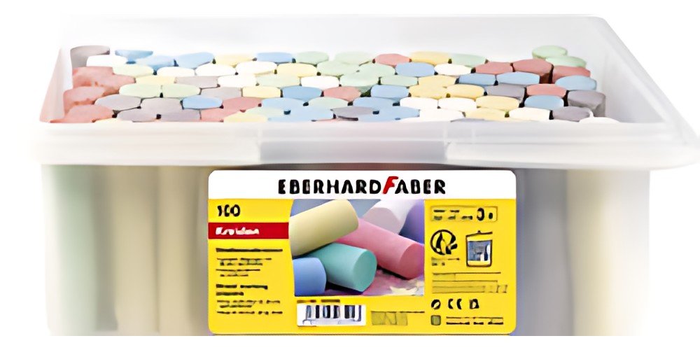 EBERHARD FABER Craie de trottoir, seau en plastique de 100
