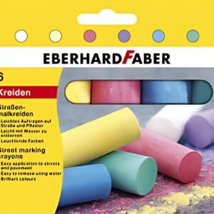 EBERHARD FABER Craie de trottoir, étui en carton de 6