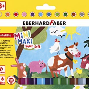 EBERHARD FABER Crayon de couleur 3 en 1 Jumbo MINI MAXI