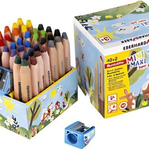 EBERHARD FABER Crayon de couleur 3 en 1 Jumbo MINI MAXI, 40