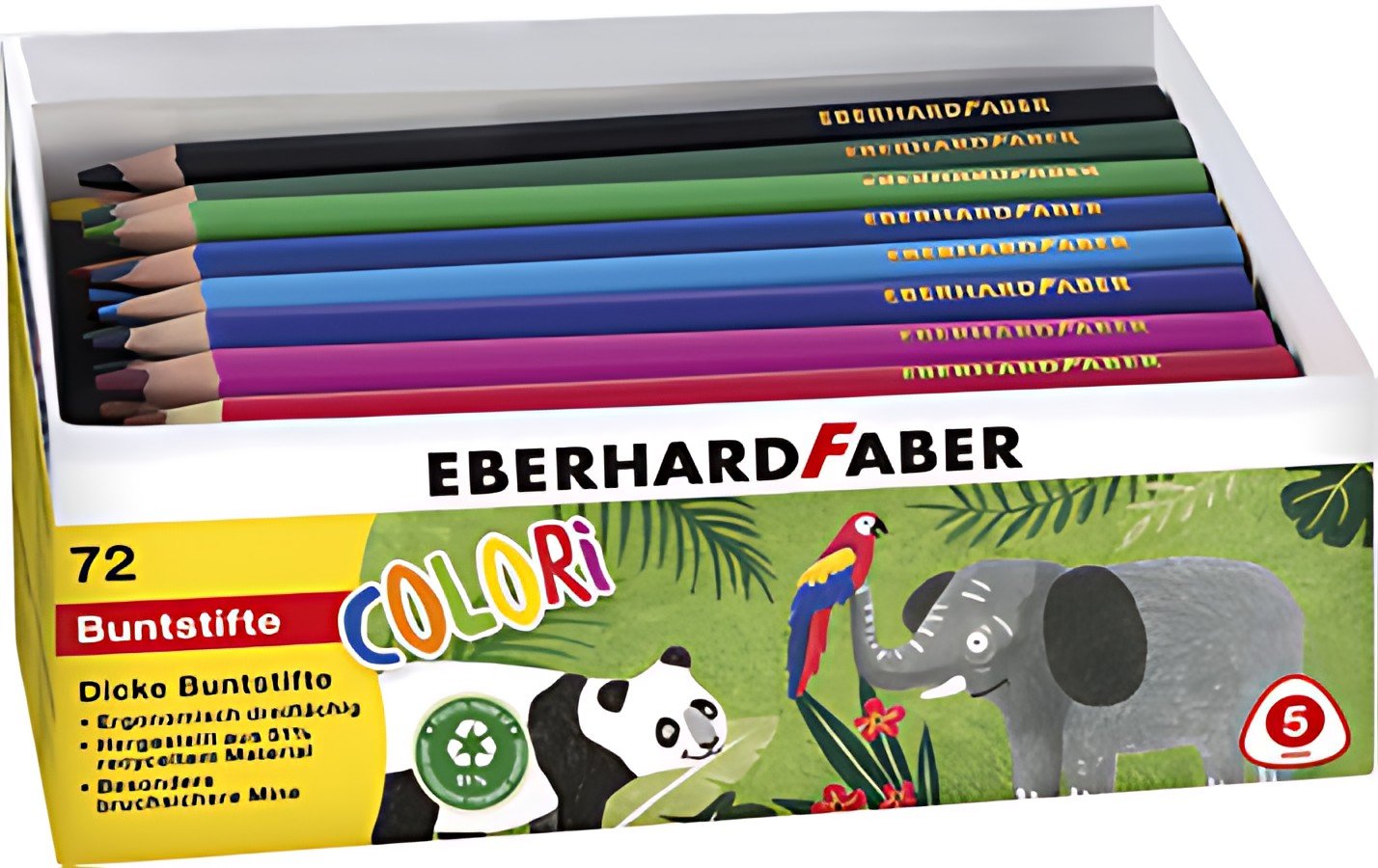 EBERHARD FABER Crayon de couleur COLORI Jumbo, boîte de 72