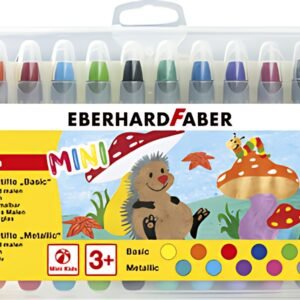EBERHARD FABER Craie gel Basic & Metallic, étui de 12