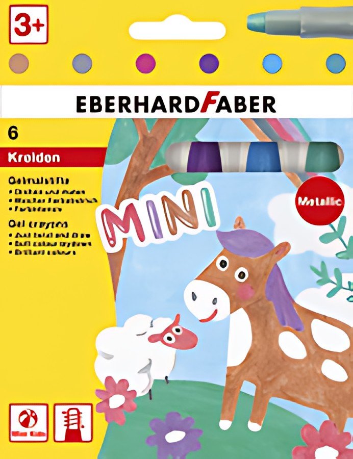 EBERHARD FABER Craie gel Metallic, étui en carton de 6