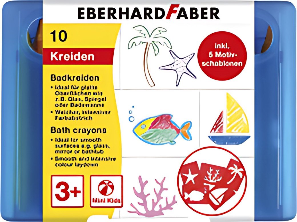 EBERHARD FABER Craie pour le bain Mini Kids, étui de 10