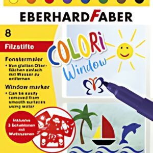 EBERHARD FABER Marqueur pour vitre, étui carton de 8