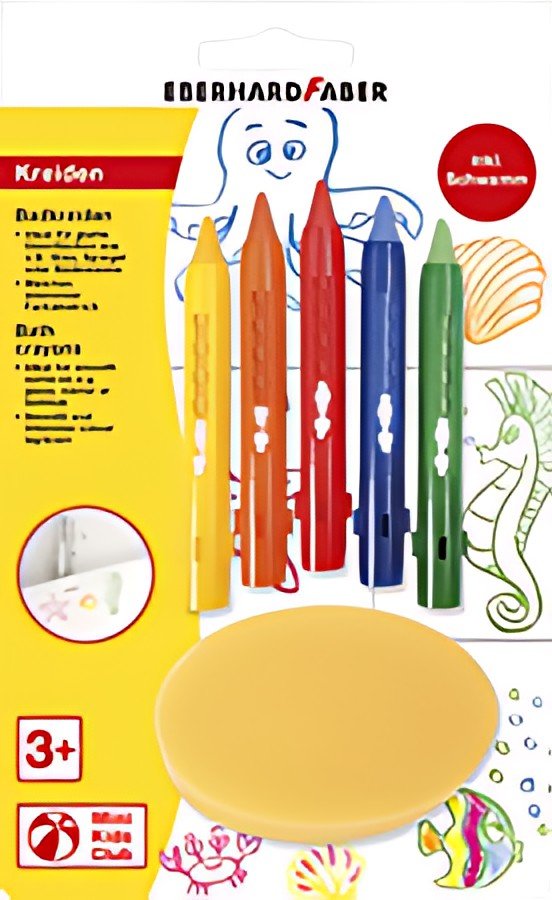 EBERHARD FABER Craie pour le bain Mini Kids, blister de 5