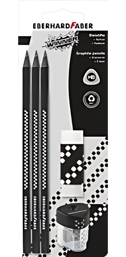 EBERHARD FABER Kit crayon de papier WINNER, HB, noir